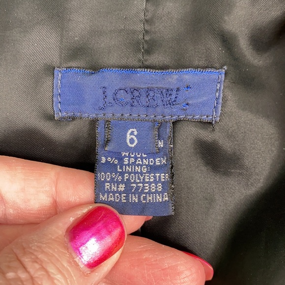 J. Crew Black Virgin Wool Single Button Career Blazer - Picture 14 of 16